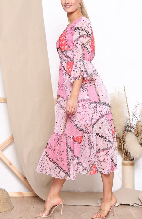 Boho Patchwork Maxi Dress