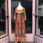 Neon Animal Print Maxi Dress