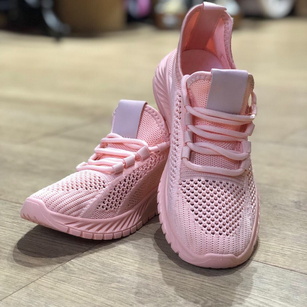 Pink Mesh Chunky Trainers