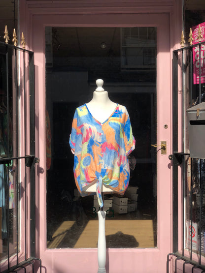 Multicolour Tie Top