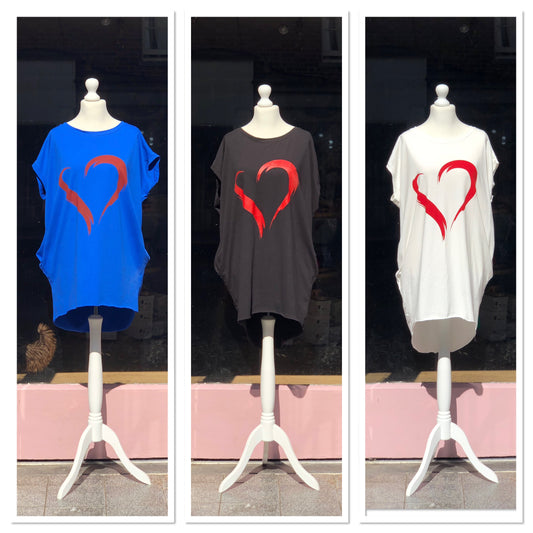 Oversized Heart T - Shirt