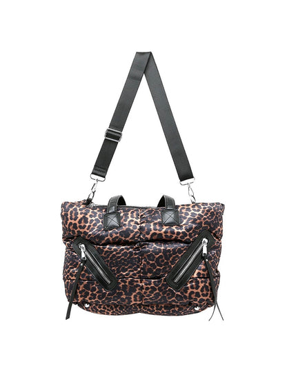 Animal Print Puffer Jacket Tote Bag