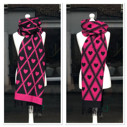 Heart Reversible Scarves