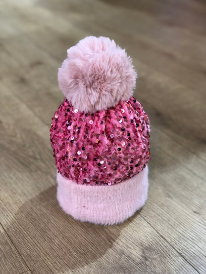 Sequin Bobble Hat