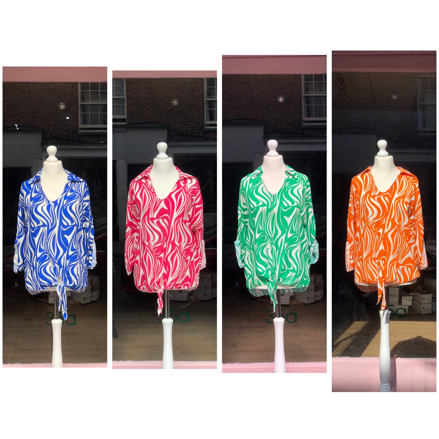 Swirl Print Tie Top